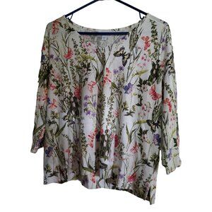 J. Jill Botanical Shirt EUC